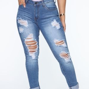 Fashion Nova Distressed Jeans